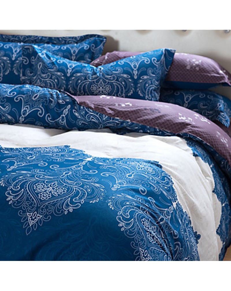 Blue Bohemia Style Bedding Sets Queen Size Cotton Home Textile