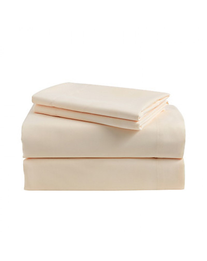 Beige Solid Microfiber Sheet Sets