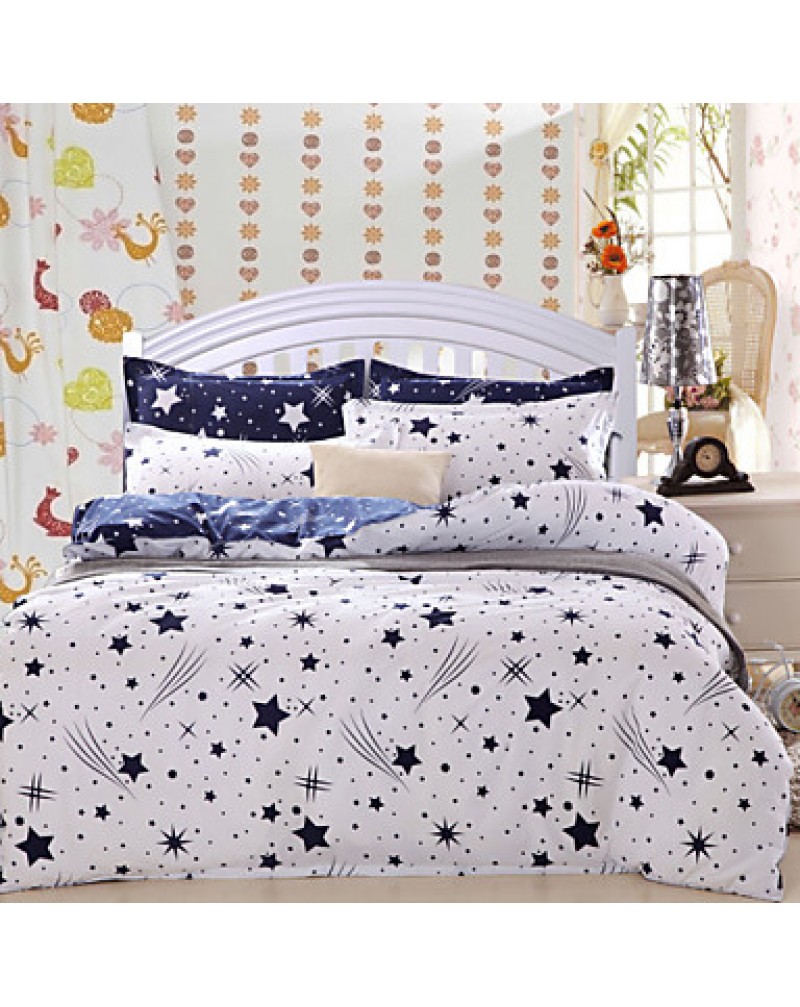 Meteor Bedsheet Pillowcases Duvet Cover(White)