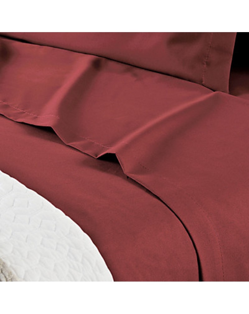 Red Solid Microfiber Sheet Sets