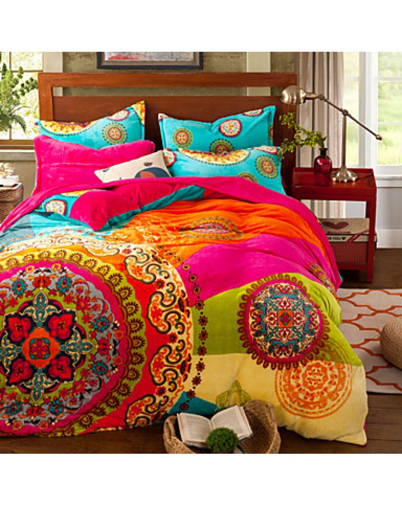 Bohemia winter Comforter Cover Set Queen Size bedding set