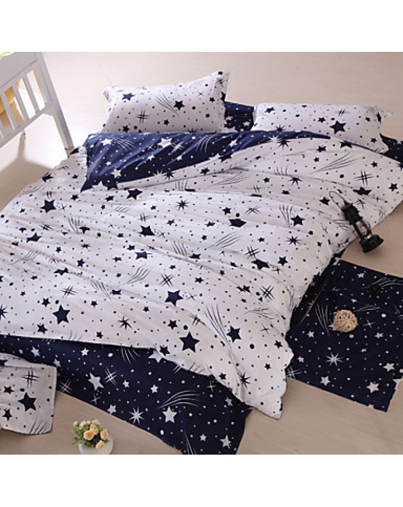 Meteor Bedsheet Pillowcases Duvet Cover(White)