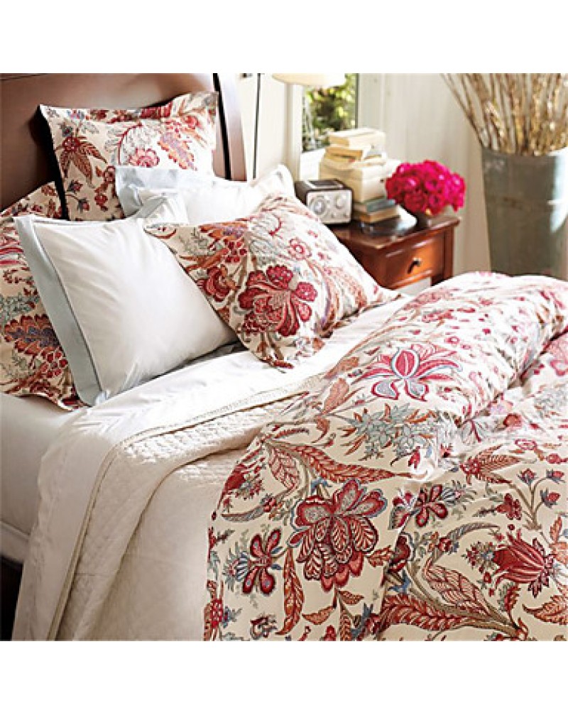 Luxury Egyptian Cotton 4PC Duvet Set Floral Pattern Queen King Size