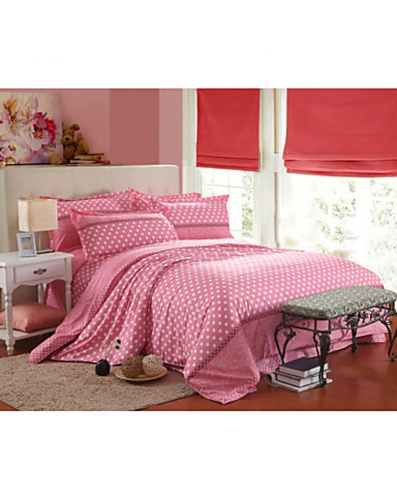  Aloe Brushed Cotton Bedding a Family of Four Active Printing Single or Double QuiltBedding Set