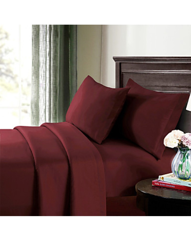 Red Solid Microfiber Sheet Sets