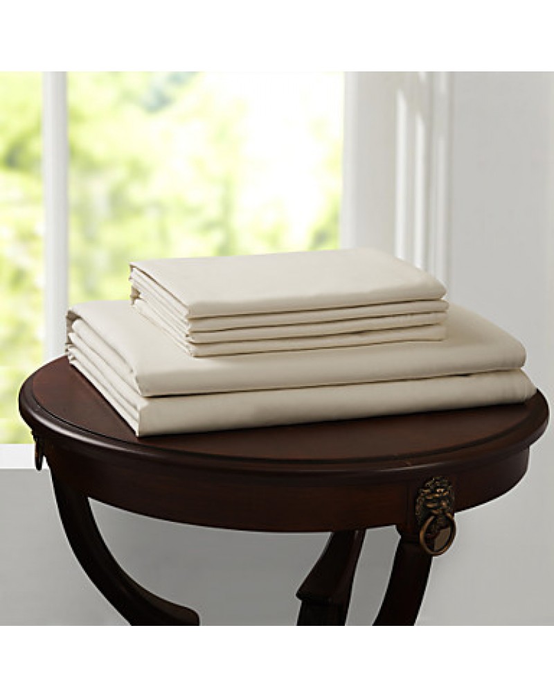 Fitted sheet, 500 TC 100% Cotton Solid Up to 15" Deep Beige