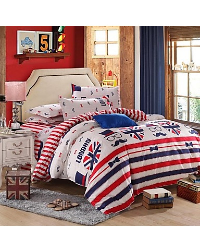 London Bedding Set of 4pcs Queen/Twin Set Boy First Choice