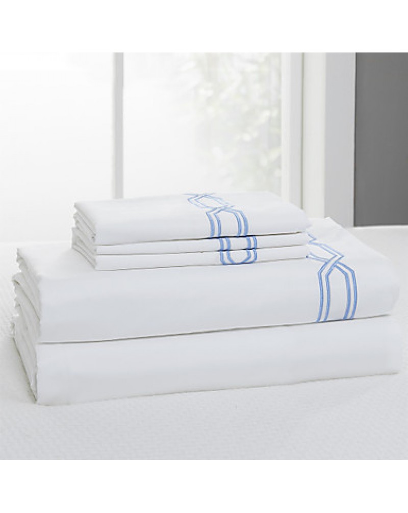 Fitted sheet, 300 TC 100% Cotton Solid White Up to 15" Deep