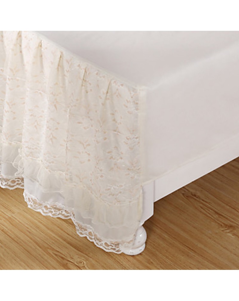 Princess Lace Bedspread Bed Skirt Mattress Dust Protection Cover Bedding Set