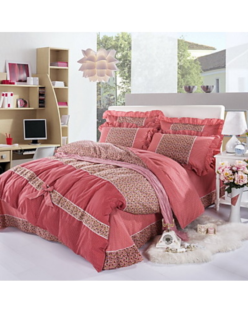 Version of the Velvet Skin-Friendly Family of Four Sanding Bedding Apply Sheets Bedding Set