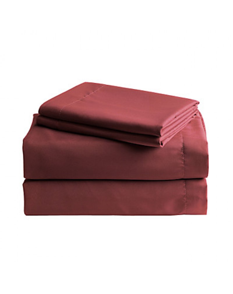 Red Solid Microfiber Sheet Sets