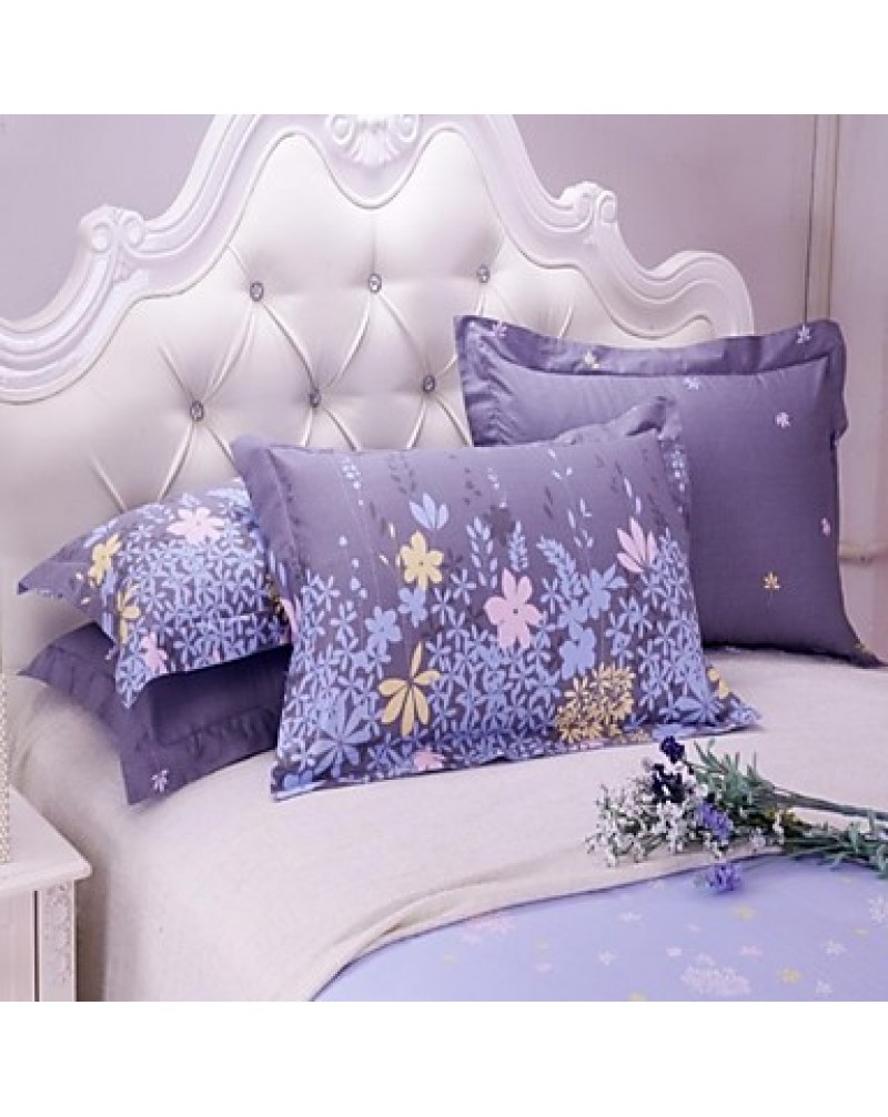 2 Piece Microfiber Retro Floral Muti Color