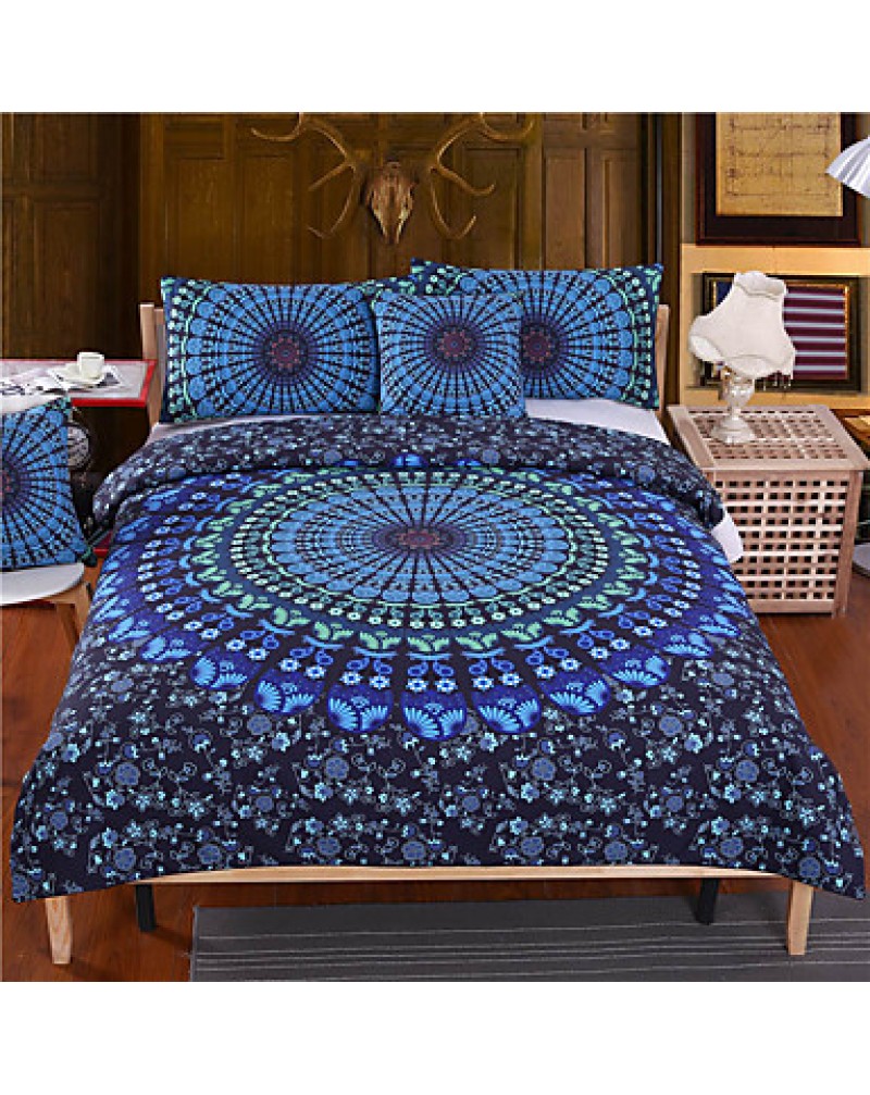 Moonlight Bedding Set Bohemia Blue Nice Gift Plain Twill Home Textiles Twin Full Queen King Genuine