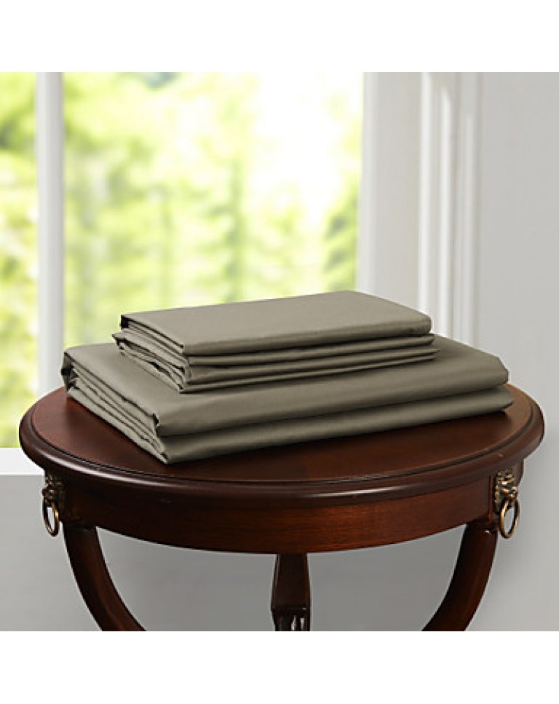 Fitted sheet, 300 TC 100% Cotton Solid Up to 15" Deep Coffee