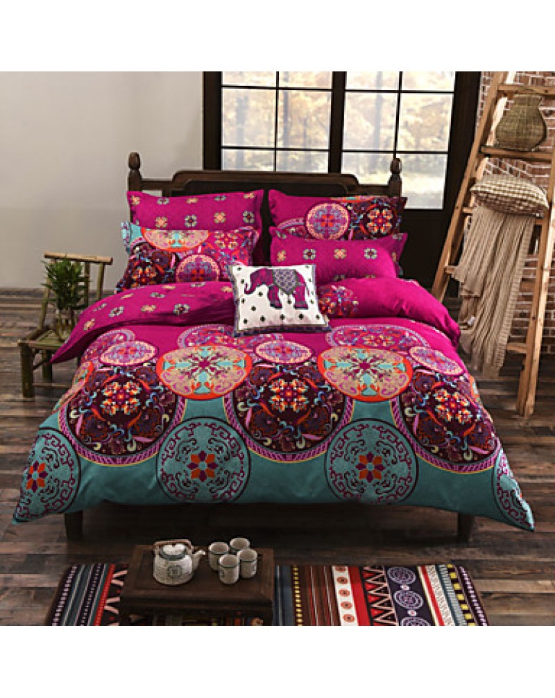 Floral Cotton 4 Piece Duvet Cover Sets