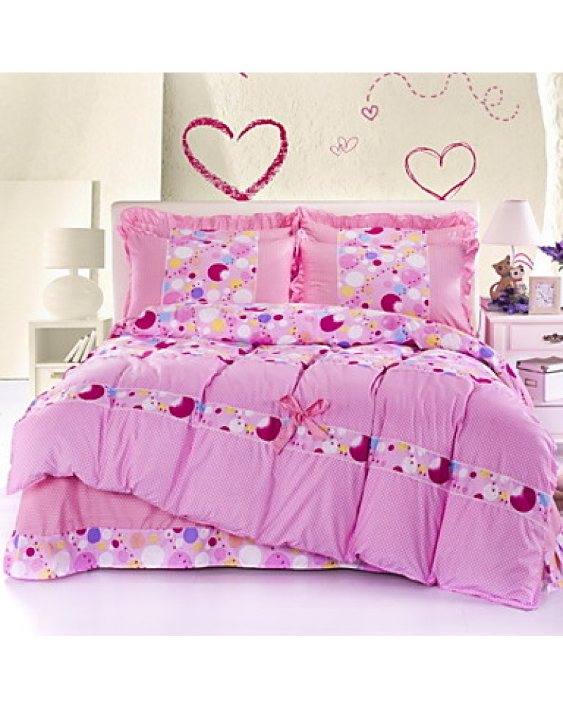 Version of the Velvet Skin-Friendly Family of Four Sanding Bedding Apply Sheets Bedding Set