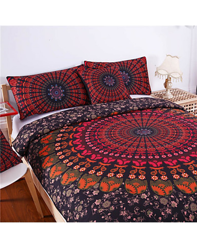 Mandala Bedding Concealed Bedspread Duvet Cover Set 3PcsBedlinen Twin Full Queen King New