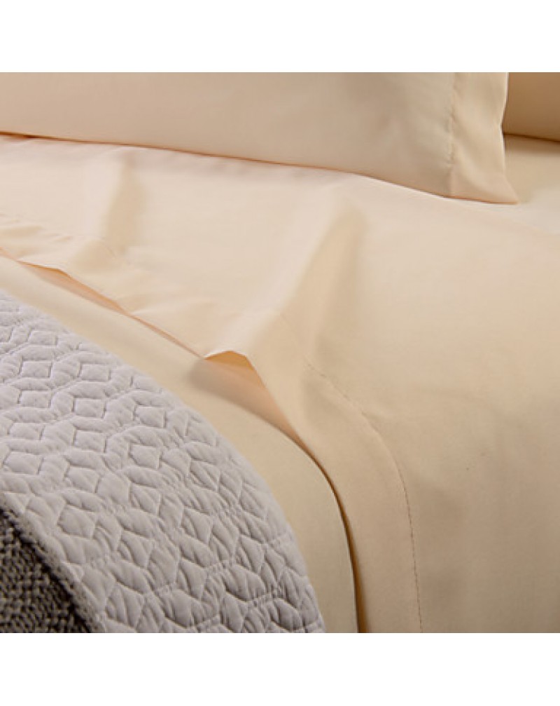 Beige Solid Microfiber Sheet Sets