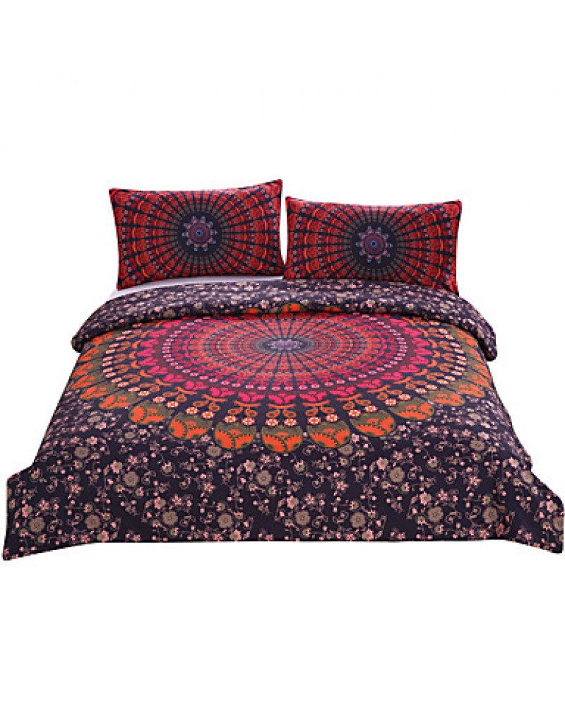 Mandala Bedding Concealed Bedspread Duvet Cover Set 3PcsBedlinen Twin Full Queen King New