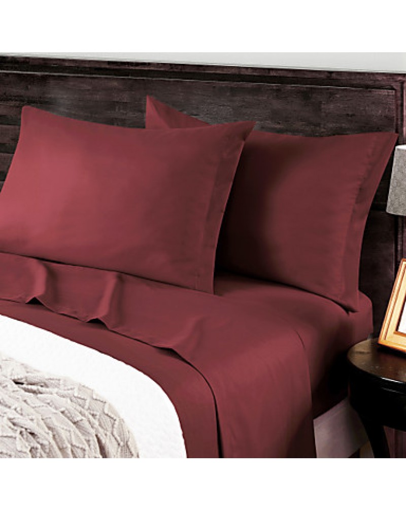 Red Solid Microfiber Sheet Sets