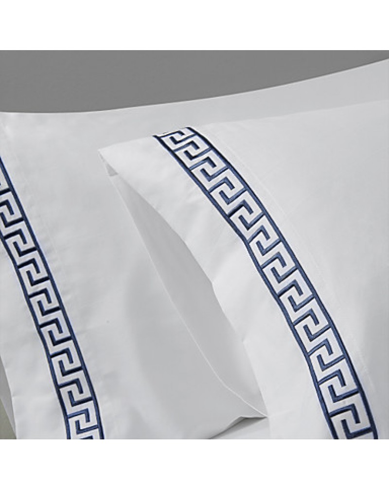 Sheet Set, 400 TC 100% Cotton Solid Embroidery Up to 15" Deep