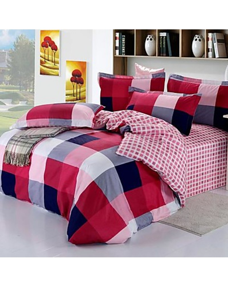 Geometric Cotton 4 Piece Duvet Cover Sets