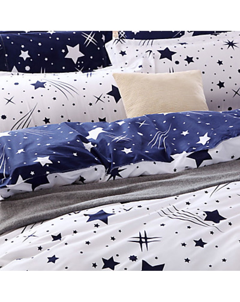 Meteor Bedsheet Pillowcases Duvet Cover(White)